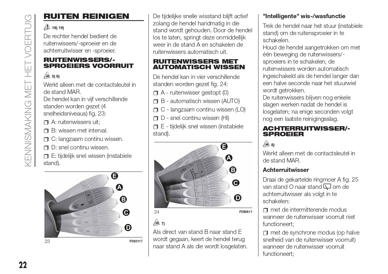 2018-2020 Fiat 500/500C Owner's Manual | Dutch