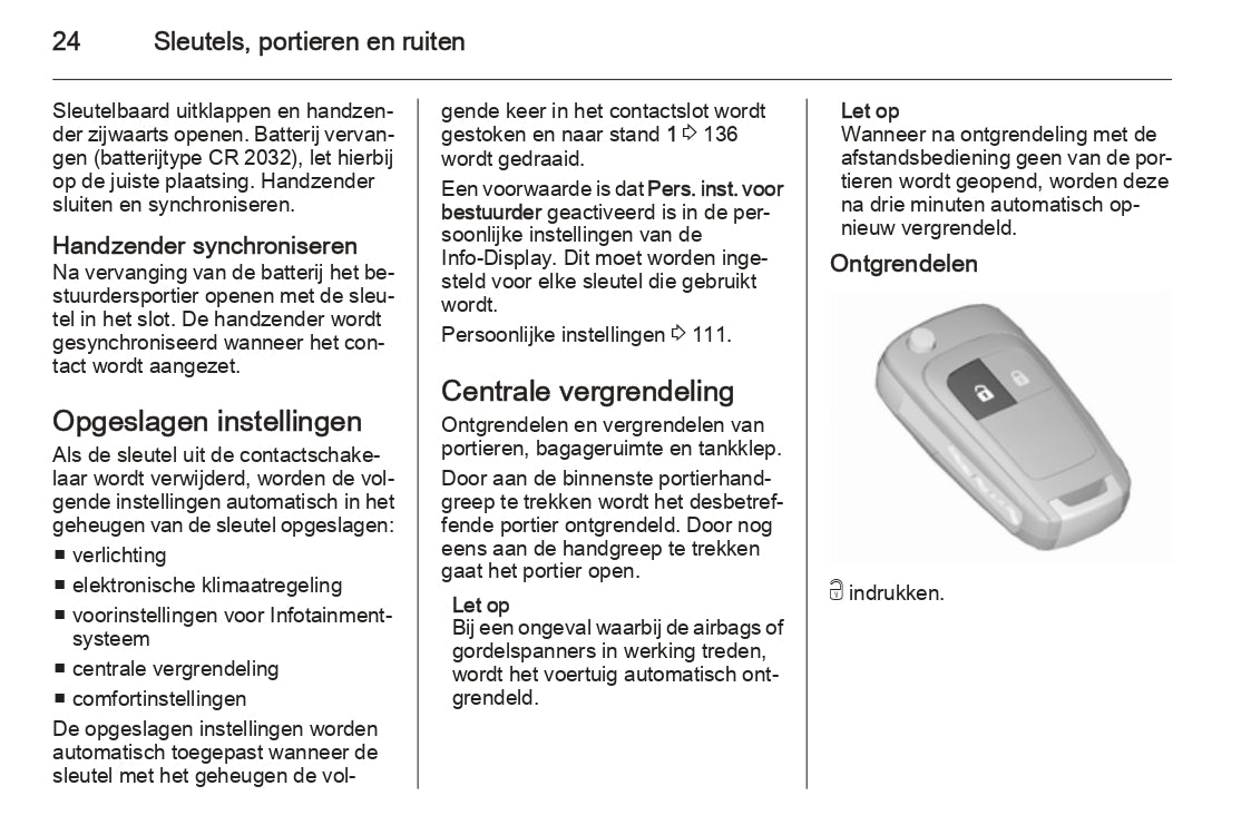 2015 Opel Corsa Owner's Manual | Dutch