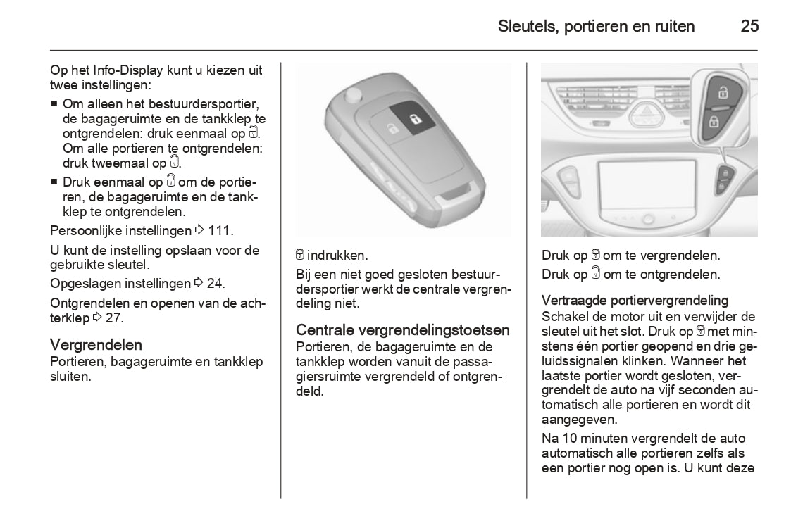 2015 Opel Corsa Owner's Manual | Dutch