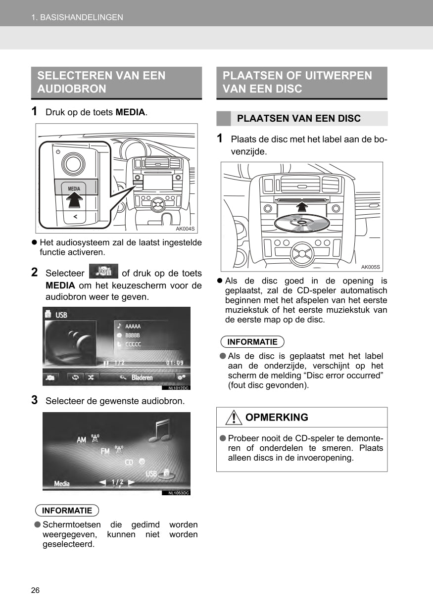 2015 Toyota Touch & Go/Touch & Go Plus Infotainment manual | Dutch