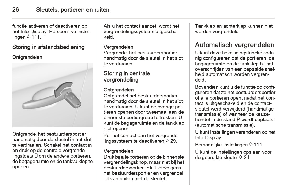 2015 Opel Corsa Owner's Manual | Dutch