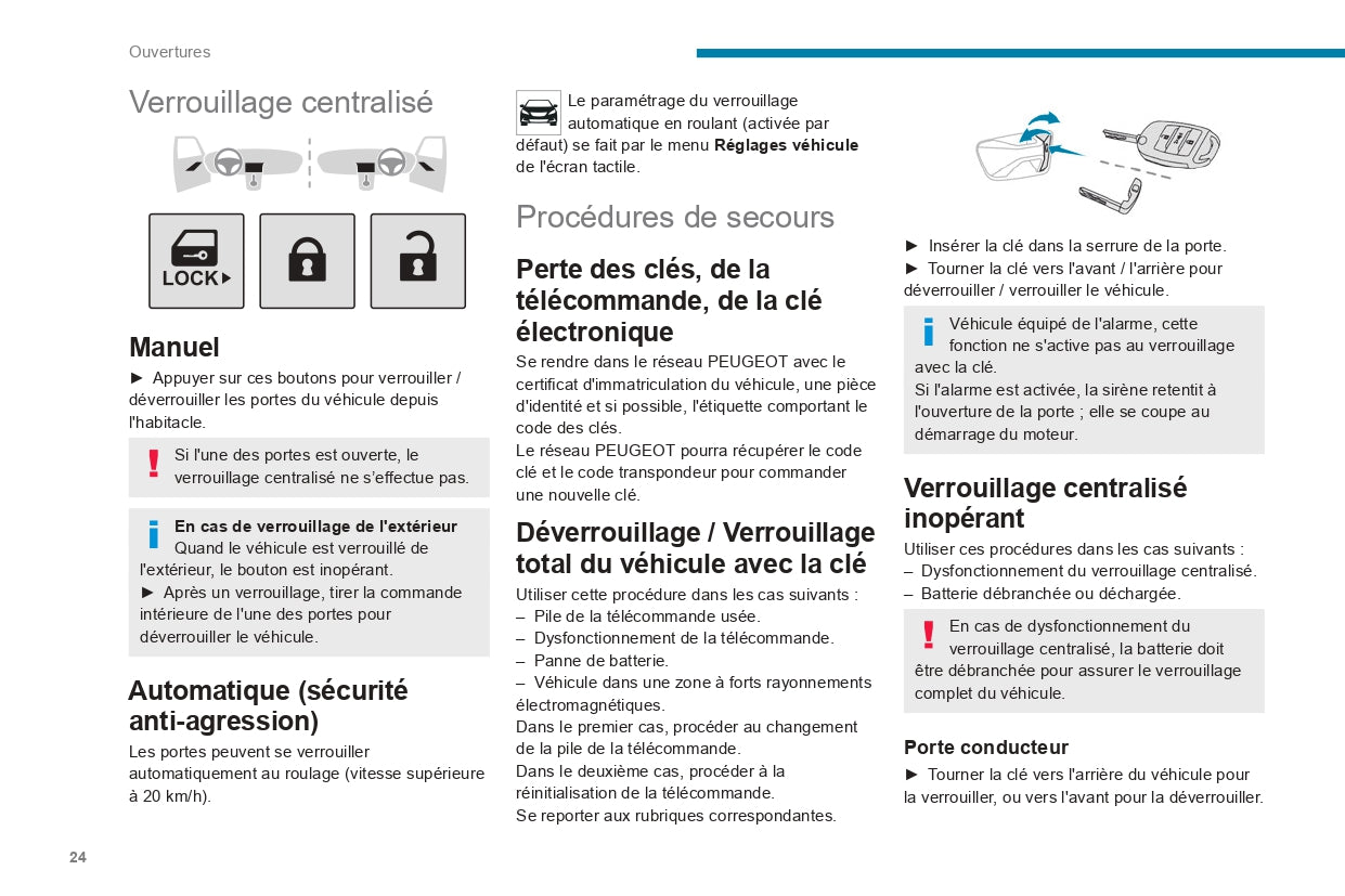 2022-2024 Peugeot Landtrek Bedienungsanleitung | Französisch