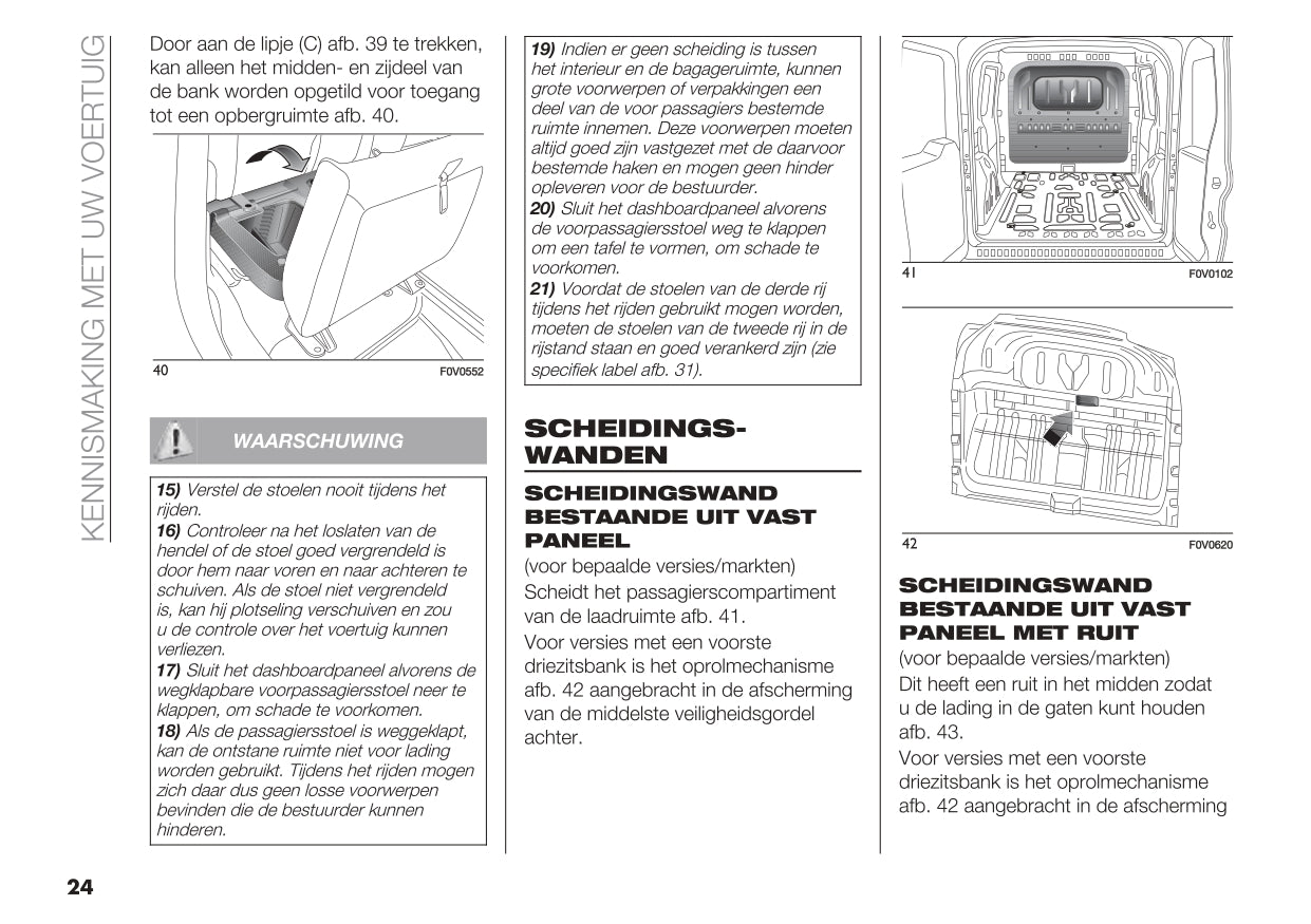 2020 Fiat Doblò Cargo Owner's Manual | Dutch