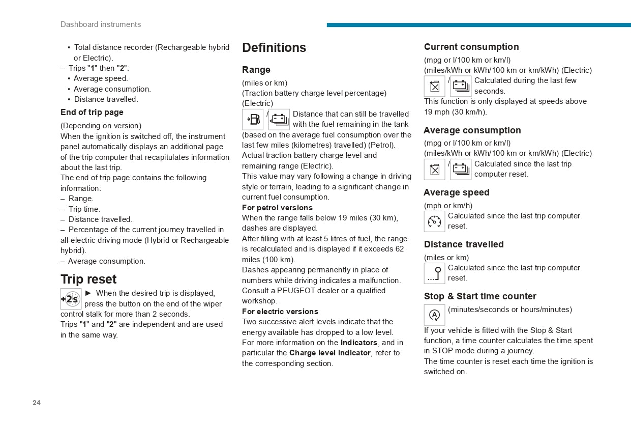 2024 Peugeot 3008/e-3008 Owner's Manual | English