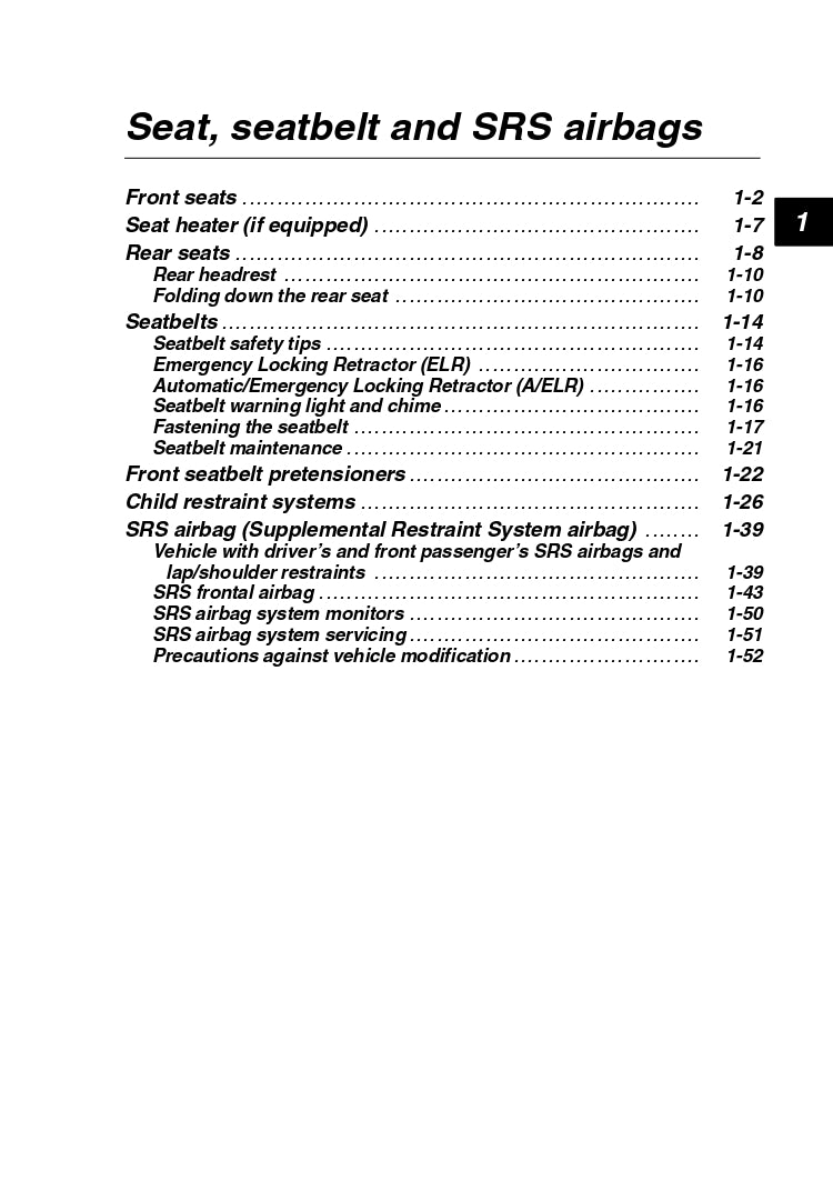 2003 Subaru Baja Owner's Manual | English