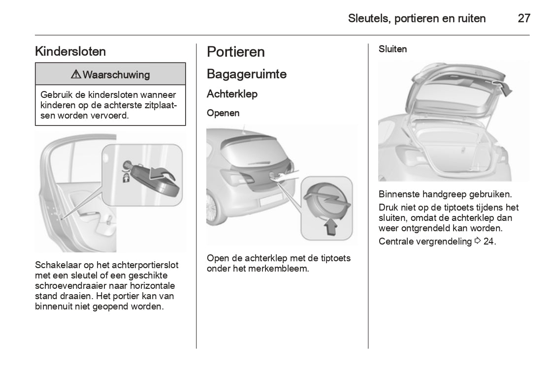 2015 Opel Corsa Owner's Manual | Dutch