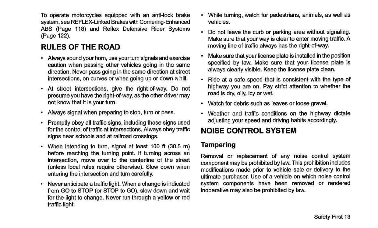 2020 Harley-Davidson Touring Owner's Manual | English