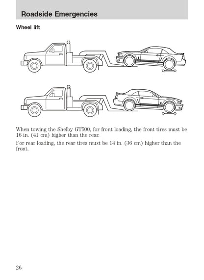 2007 Ford Shelby GT500 Aanvullende Handleiding | Engels