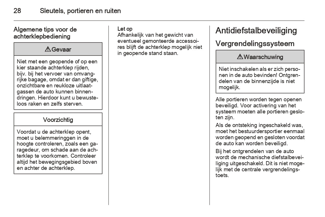 2015 Opel Corsa Owner's Manual | Dutch