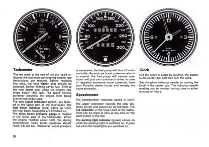 1983 Porsche 911 Turbo Manuel du propriétaire | Anglais