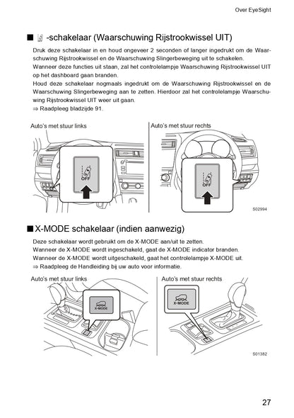 2019 Subaru Outback/Legacy Eyesight Manual | Dutch