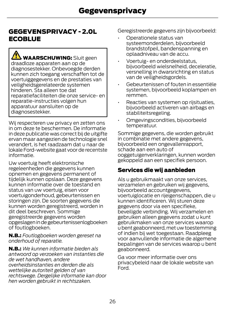 2022-2024 Ford Transit Gebruikershandleiding | Nederlands