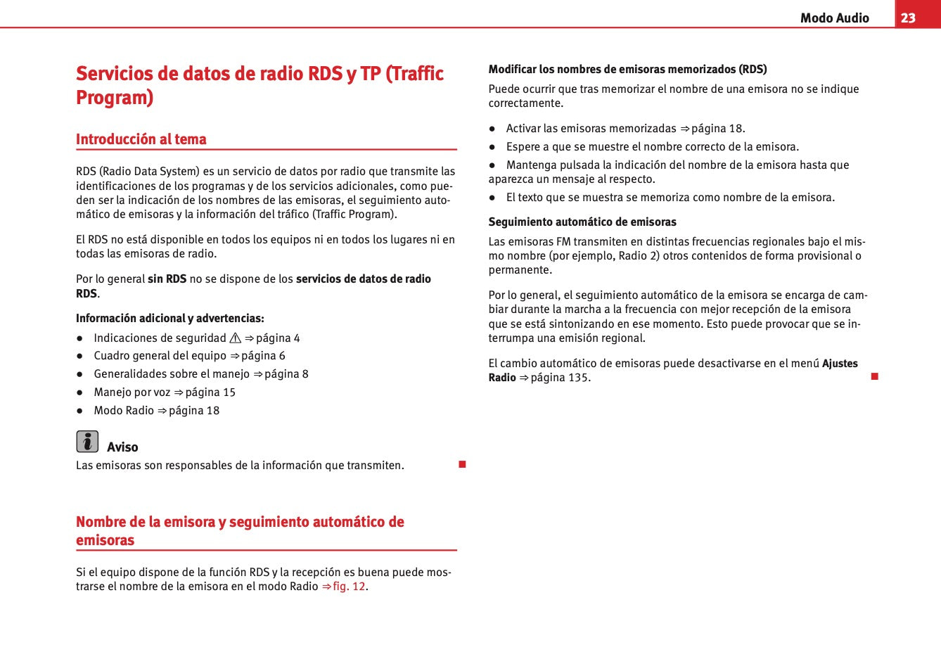 Seat Media System 3.2 Manual de Instrucciones 2010 - 2015