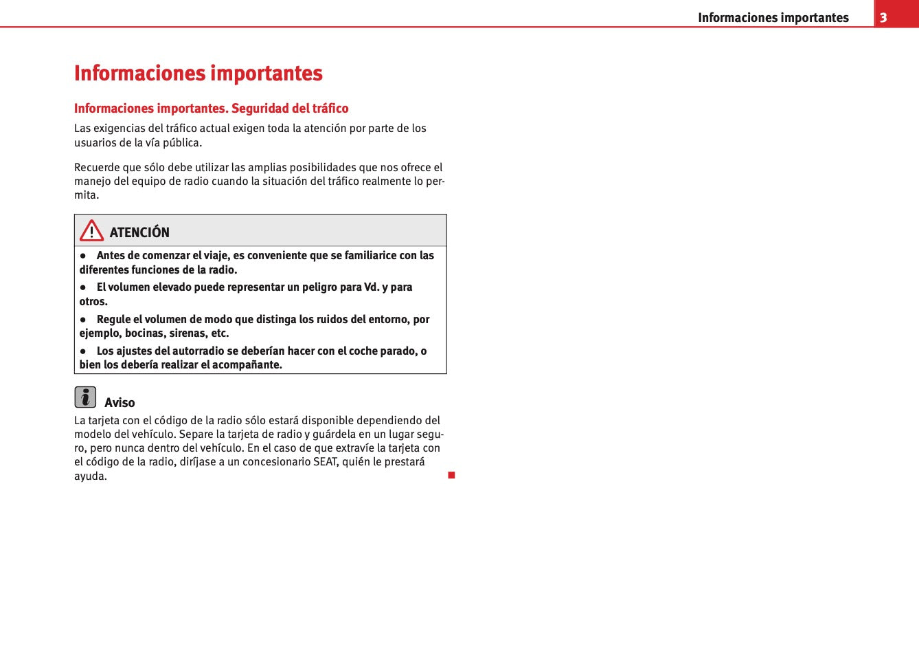 Seat Media System 3.2 Manual de Instrucciones 2010 - 2015