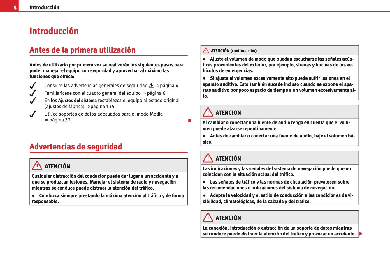 Seat Media System 3.2 Manual de Instrucciones 2010 - 2015