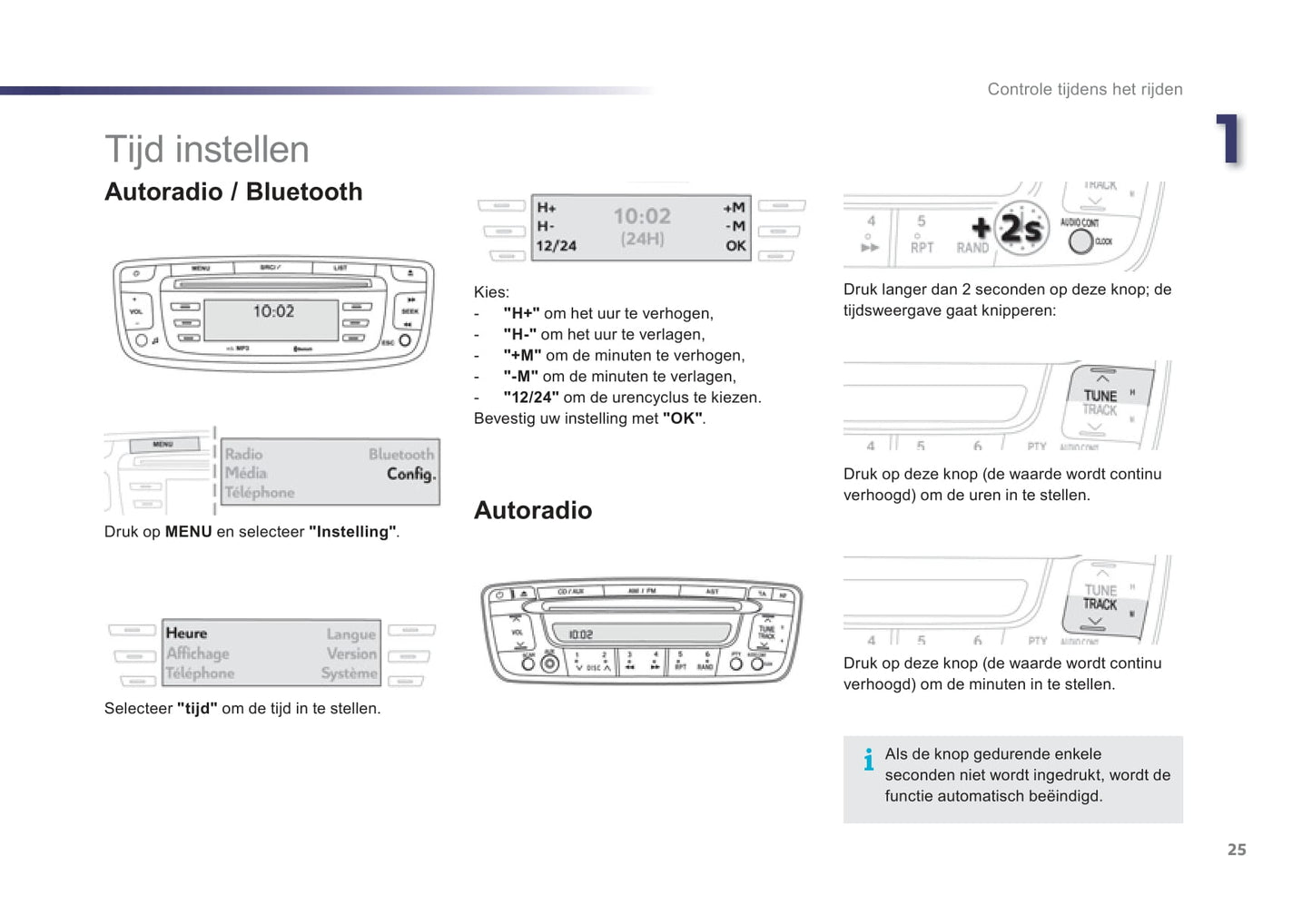 2012-2014 Peugeot 107 Bedienungsanleitung | Niederländisch