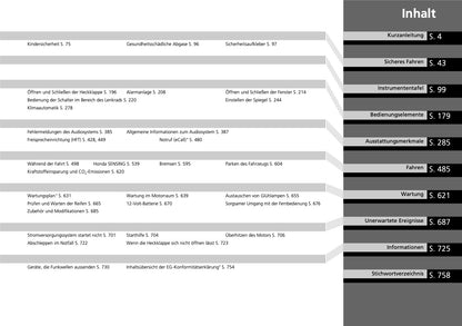 2018-2019 Honda CR-V Hybrid Owner's Manual | German