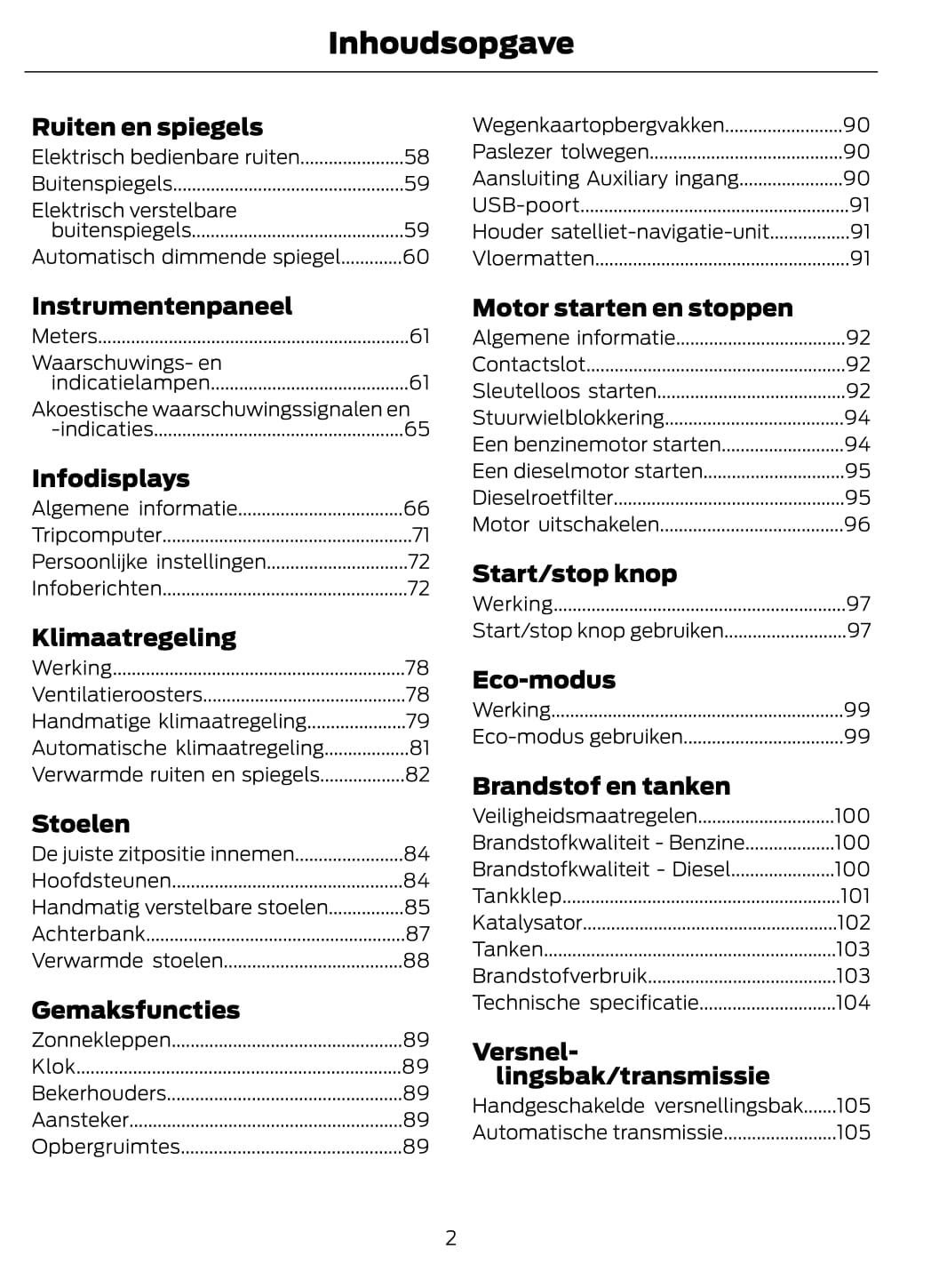 2012 Ford Fiesta Gebruikershandleiding | Nederlands