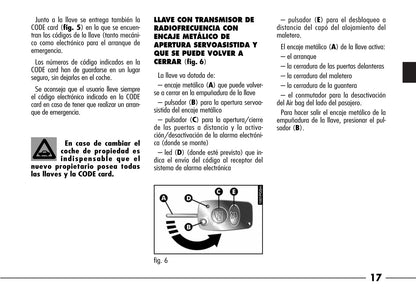 2003-2008 Alfa Romeo 166 Gebruikershandleiding | Spaans