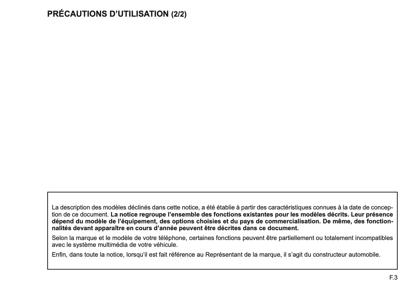 Renault CD Bluetooth Guide d'utilisation