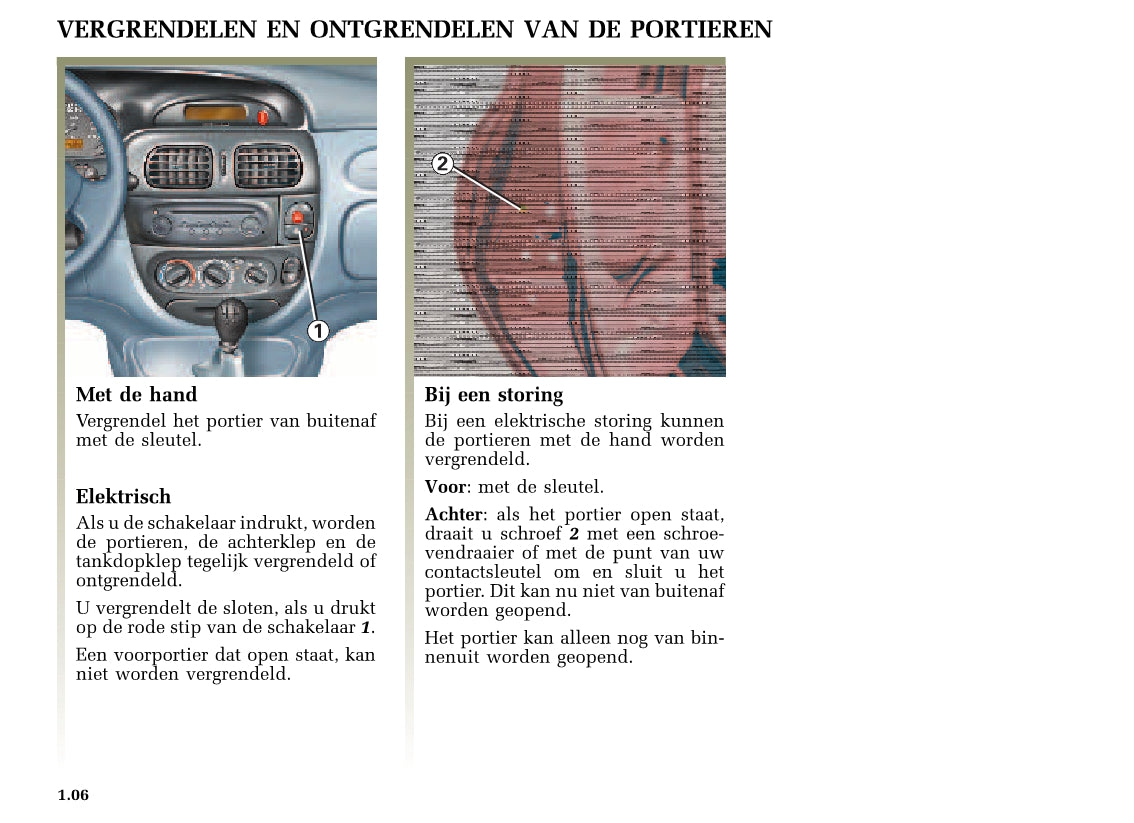 2000-2001 Renault Scénic Owner's Manual | Dutch