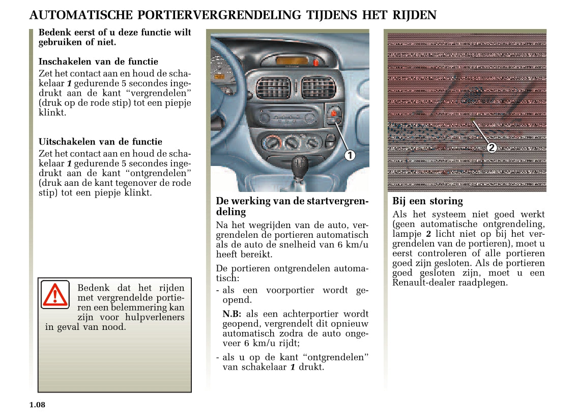 2000-2001 Renault Scénic Owner's Manual | Dutch