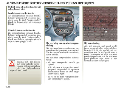 2000-2001 Renault Scénic Owner's Manual | Dutch