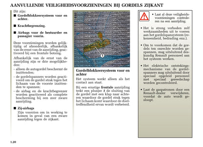 2000-2001 Renault Scénic Owner's Manual | Dutch