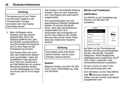 Cadillac Cue Infotainment System Bedienungsanleitung 2016