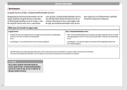 Seat Onderhoudsprogramma Handleiding