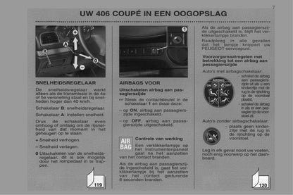 1998-2000 Peugeot 406 Coupé Gebruikershandleiding | Nederlands