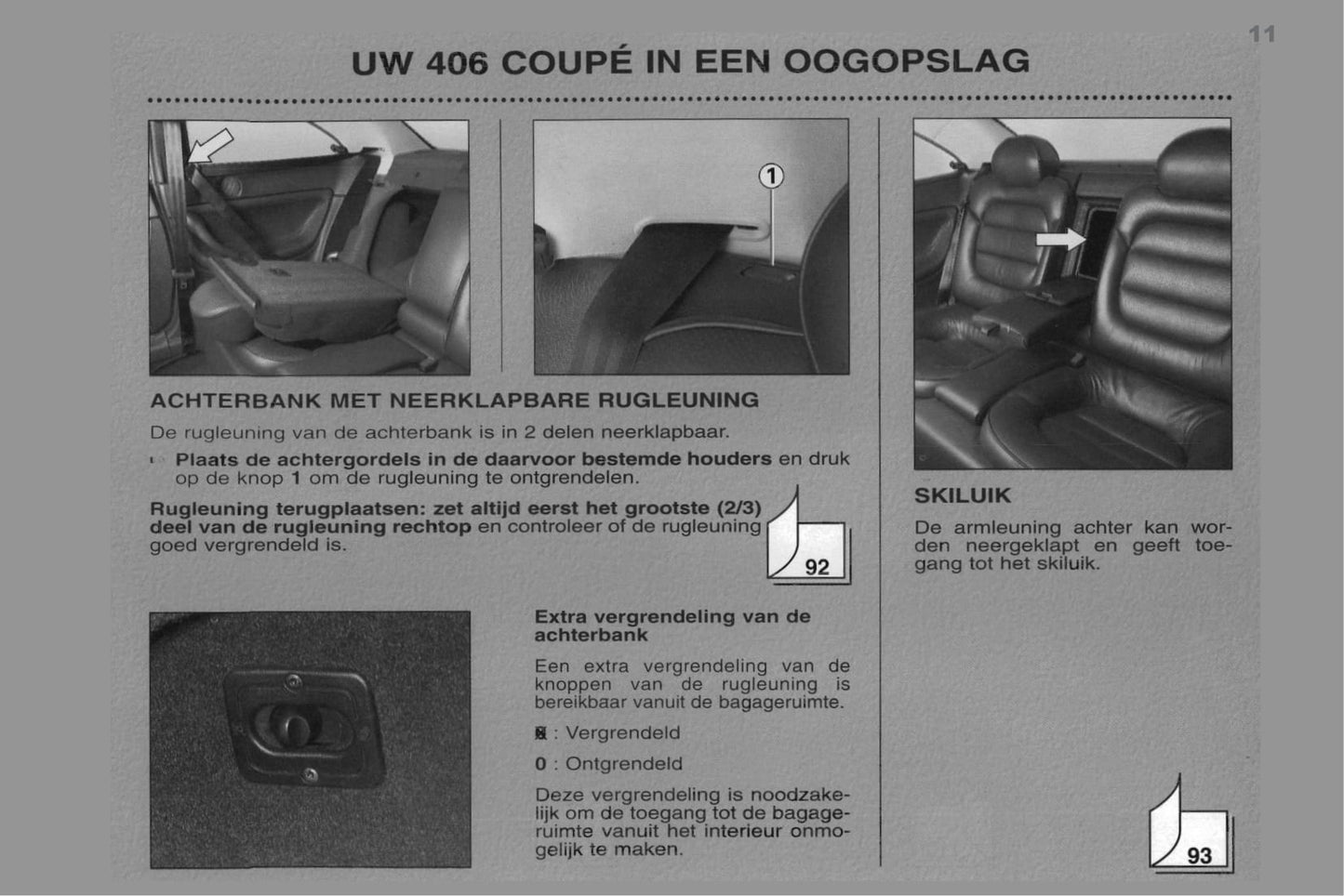 1998-2000 Peugeot 406 Coupé Gebruikershandleiding | Nederlands