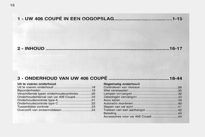 1998-2000 Peugeot 406 Coupé Gebruikershandleiding | Nederlands