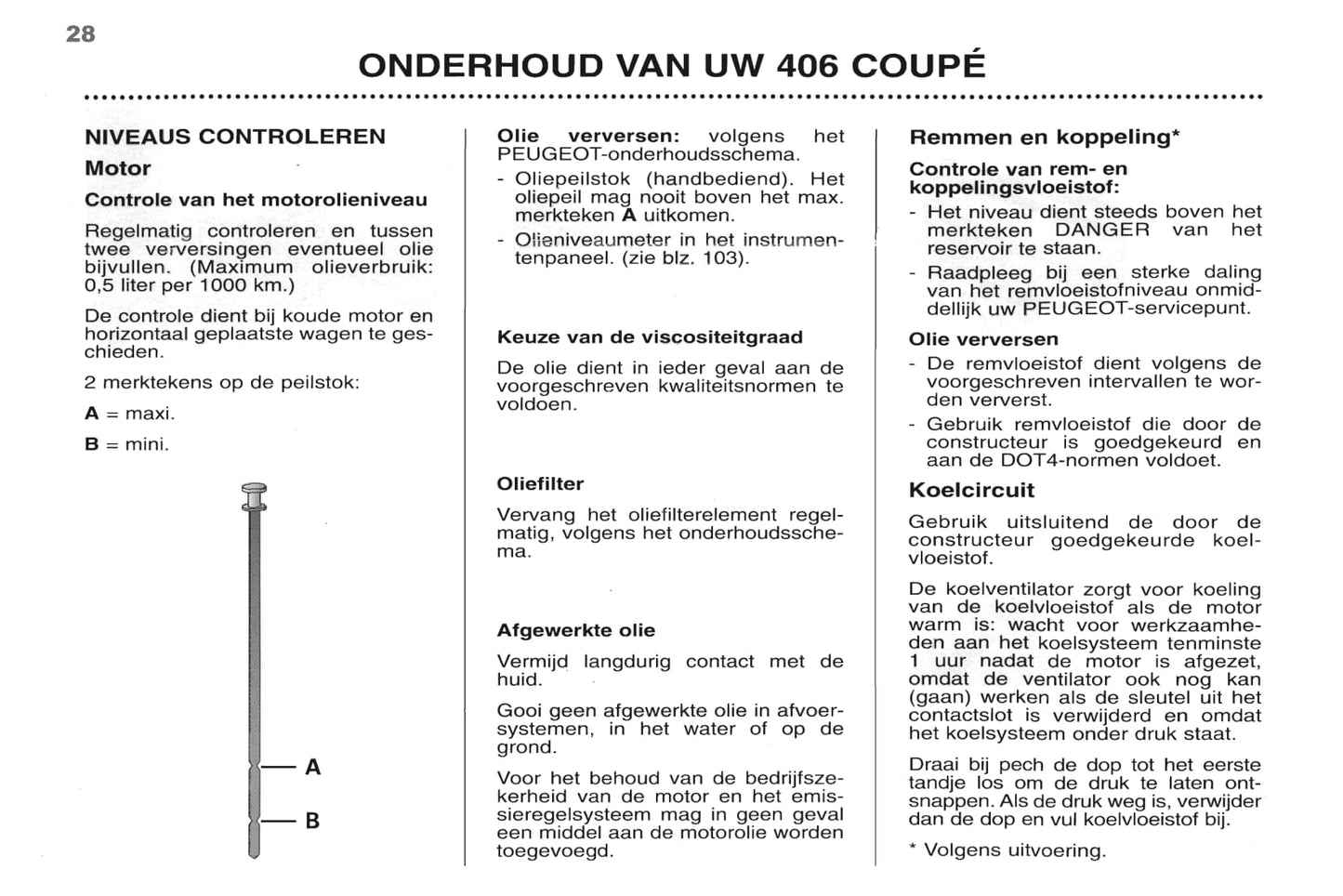 1998-2000 Peugeot 406 Coupé Gebruikershandleiding | Nederlands