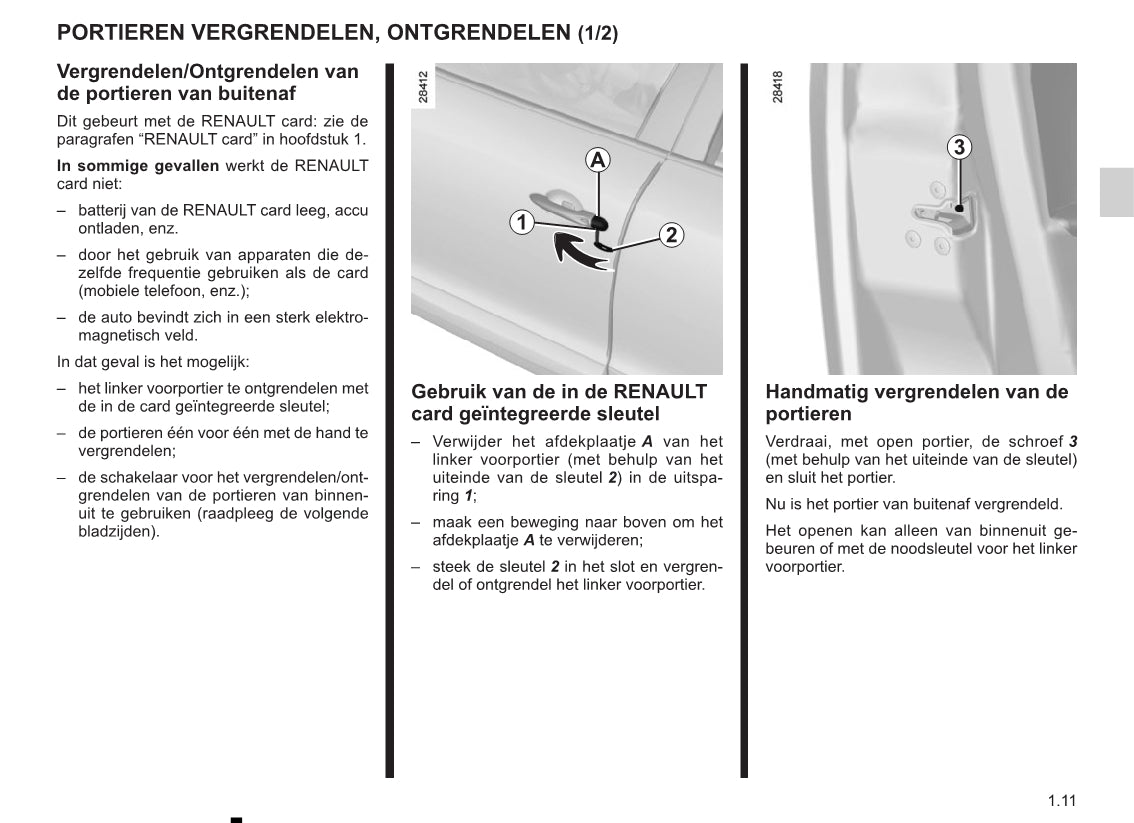 2014-2015 Renault Mégane Owner's Manual | Dutch