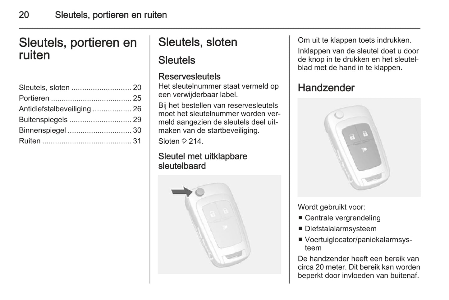 2010-2015 Chevrolet Spark Owner's Manual | Dutch