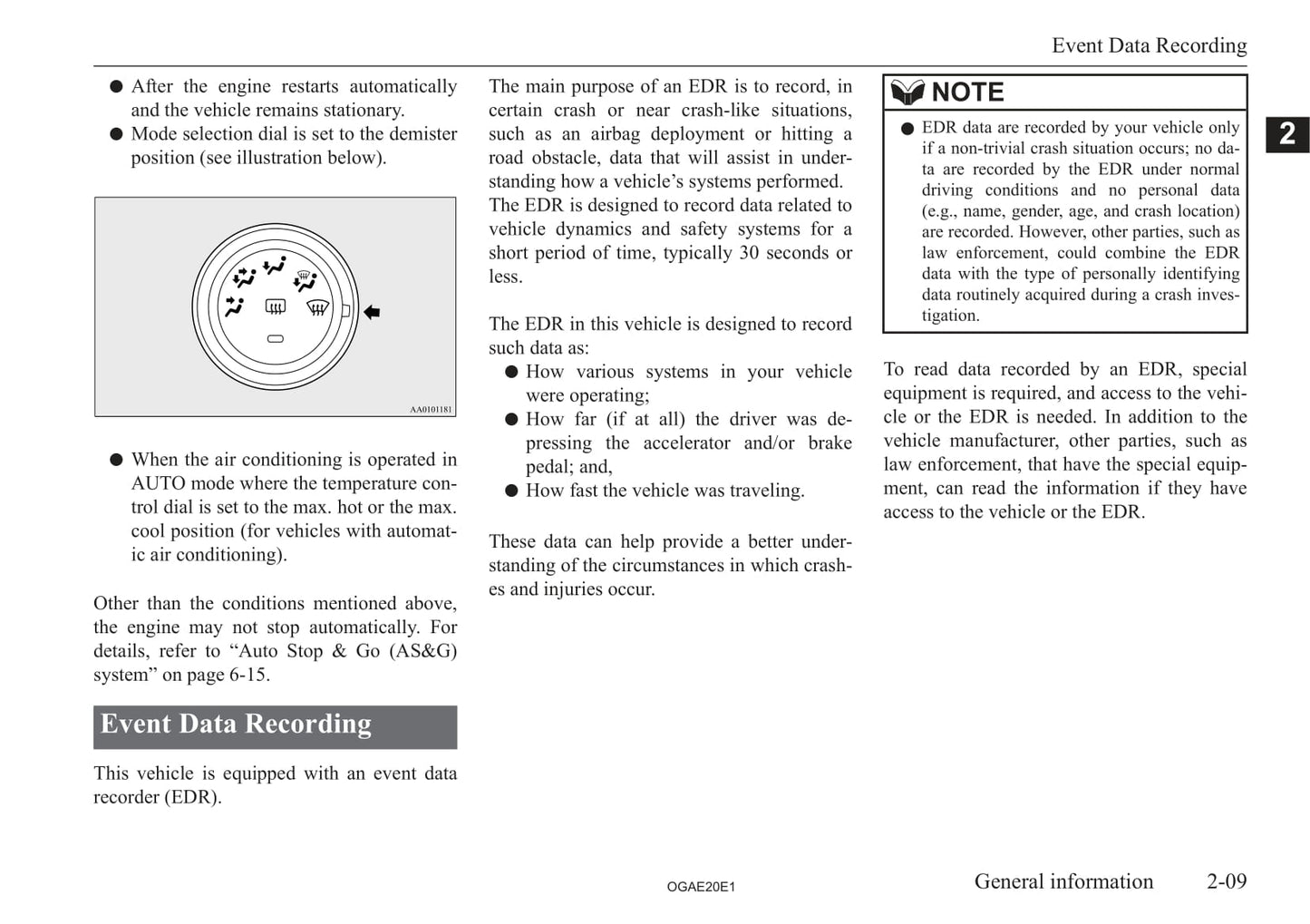 2020 Mitsubishi ASX Owner's Manual | English