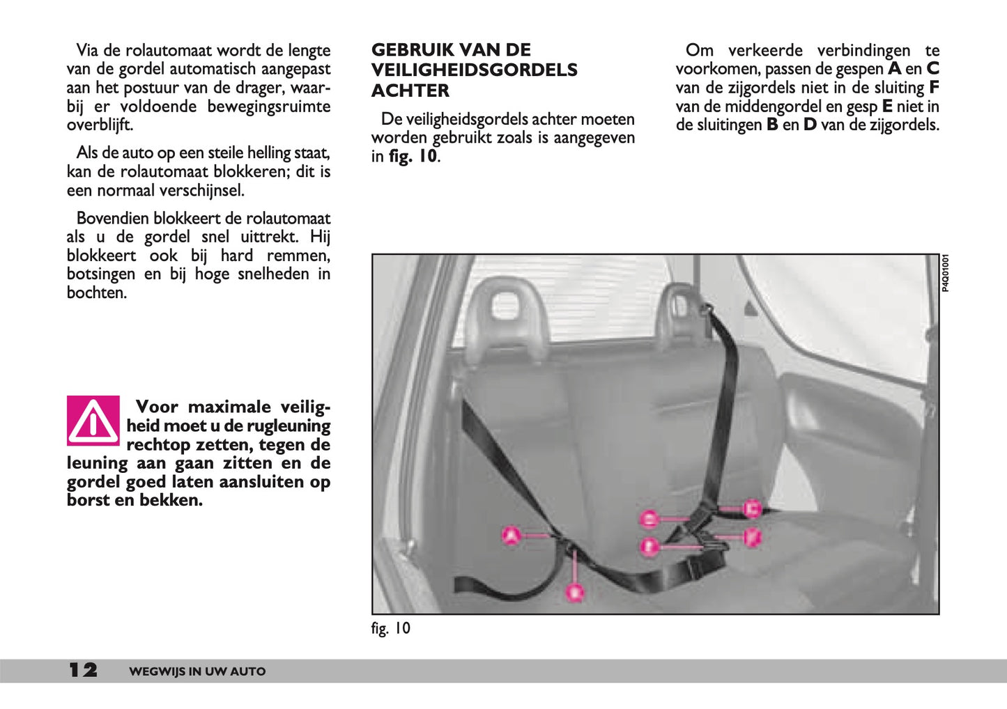 2000-2001 Fiat Seicento Owner's Manual | Dutch