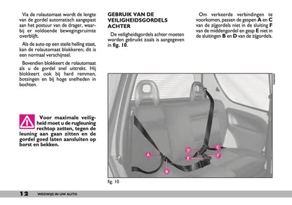 2000-2001 Fiat Seicento Owner's Manual | Dutch