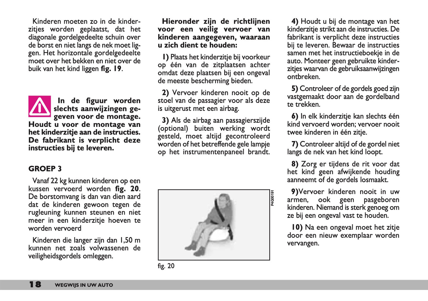 2000-2001 Fiat Seicento Owner's Manual | Dutch