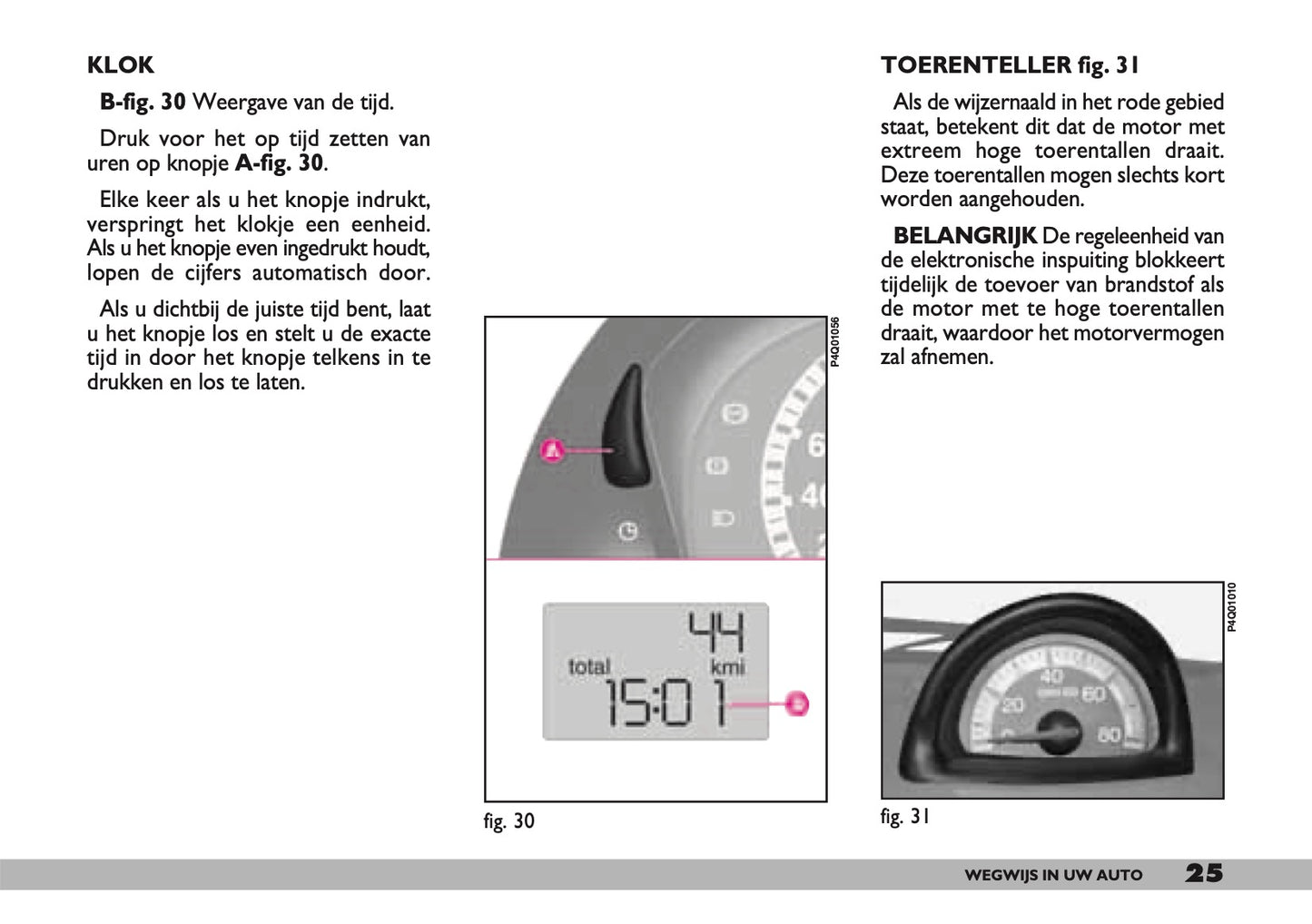 2000-2001 Fiat Seicento Owner's Manual | Dutch