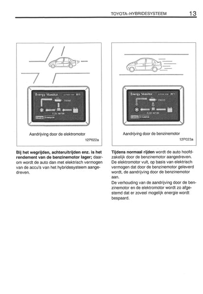 2000-2001 Toyota Prius Gebruikershandleiding | Nederlands