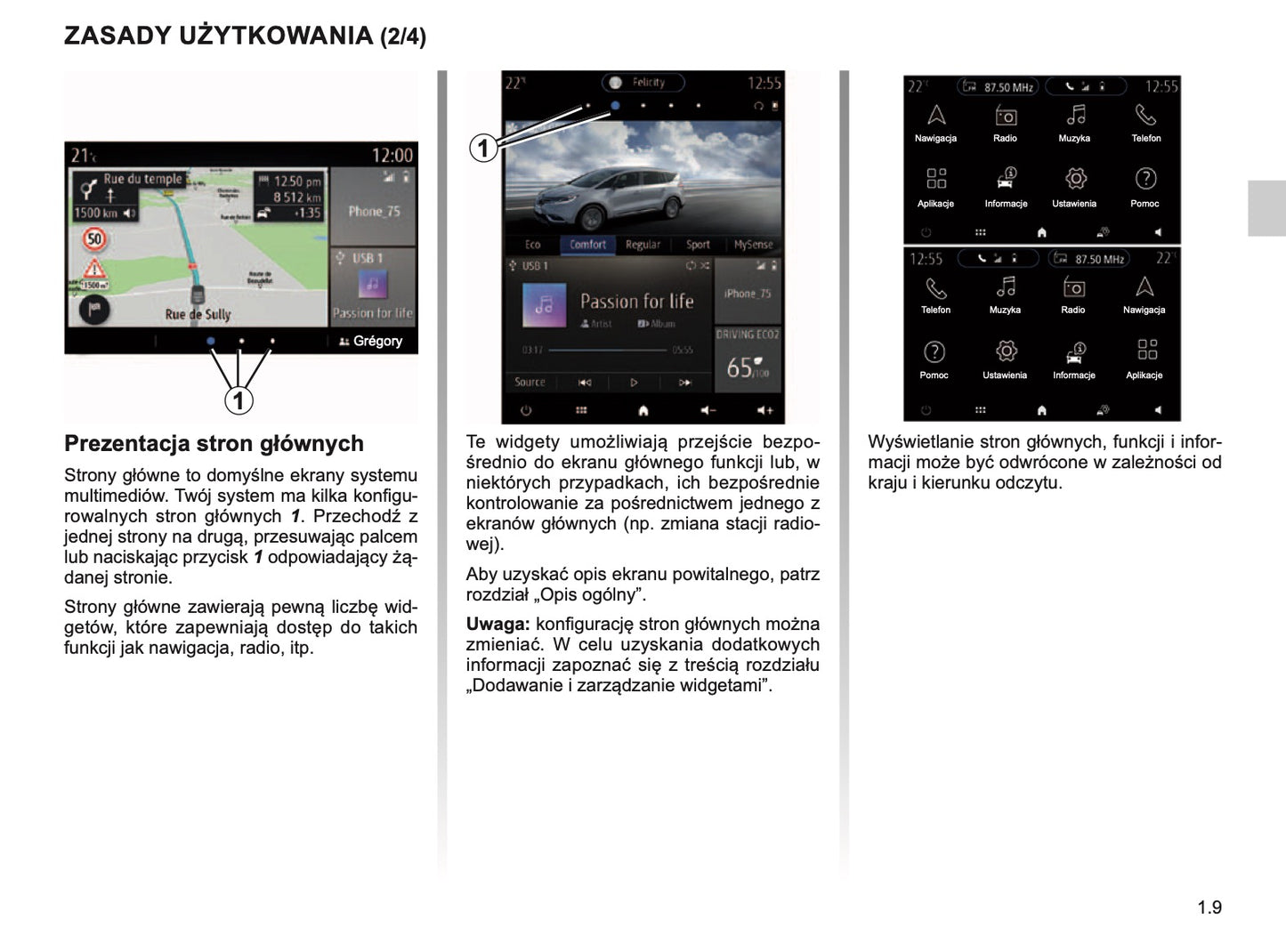 Renault Easy Connect Instrukcja obsługi 2019 - 2020