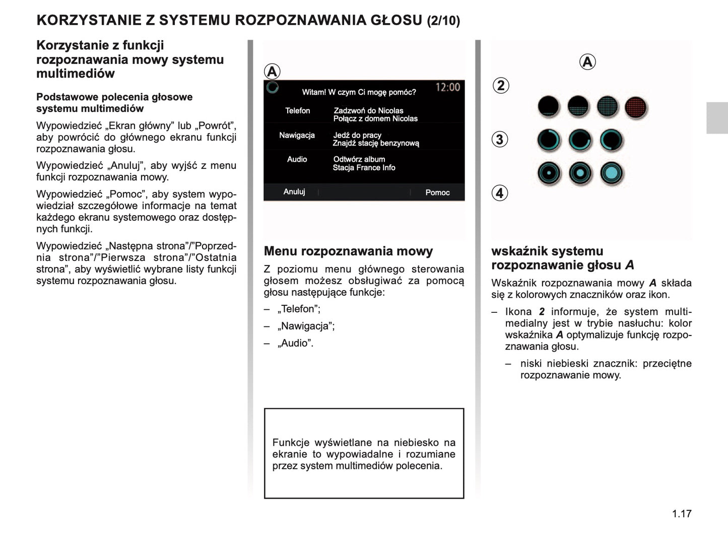 Renault Easy Connect Instrukcja obsługi 2019 - 2020