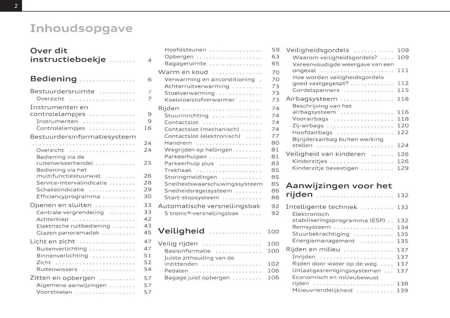 2010-2015 Audi A1 Gebruikershandleiding | Nederlands