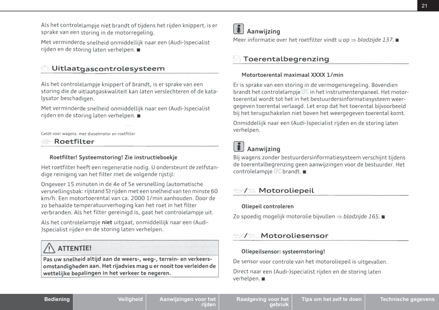 2010-2015 Audi A1 Gebruikershandleiding | Nederlands