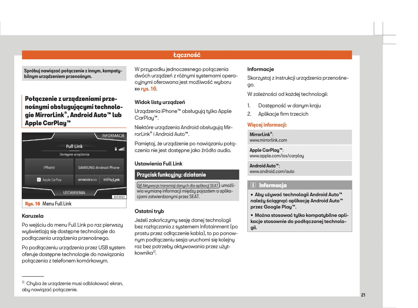 Seat Media System Plus & Navi System Instrukcja obsługi 2017 - 2019