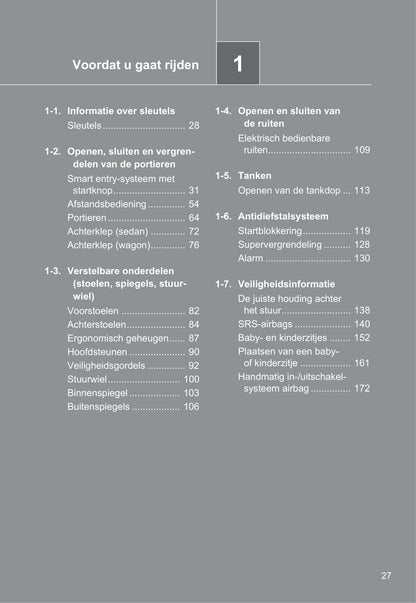 2014-2015 Toyota Avensis Owner's Manual | Dutch