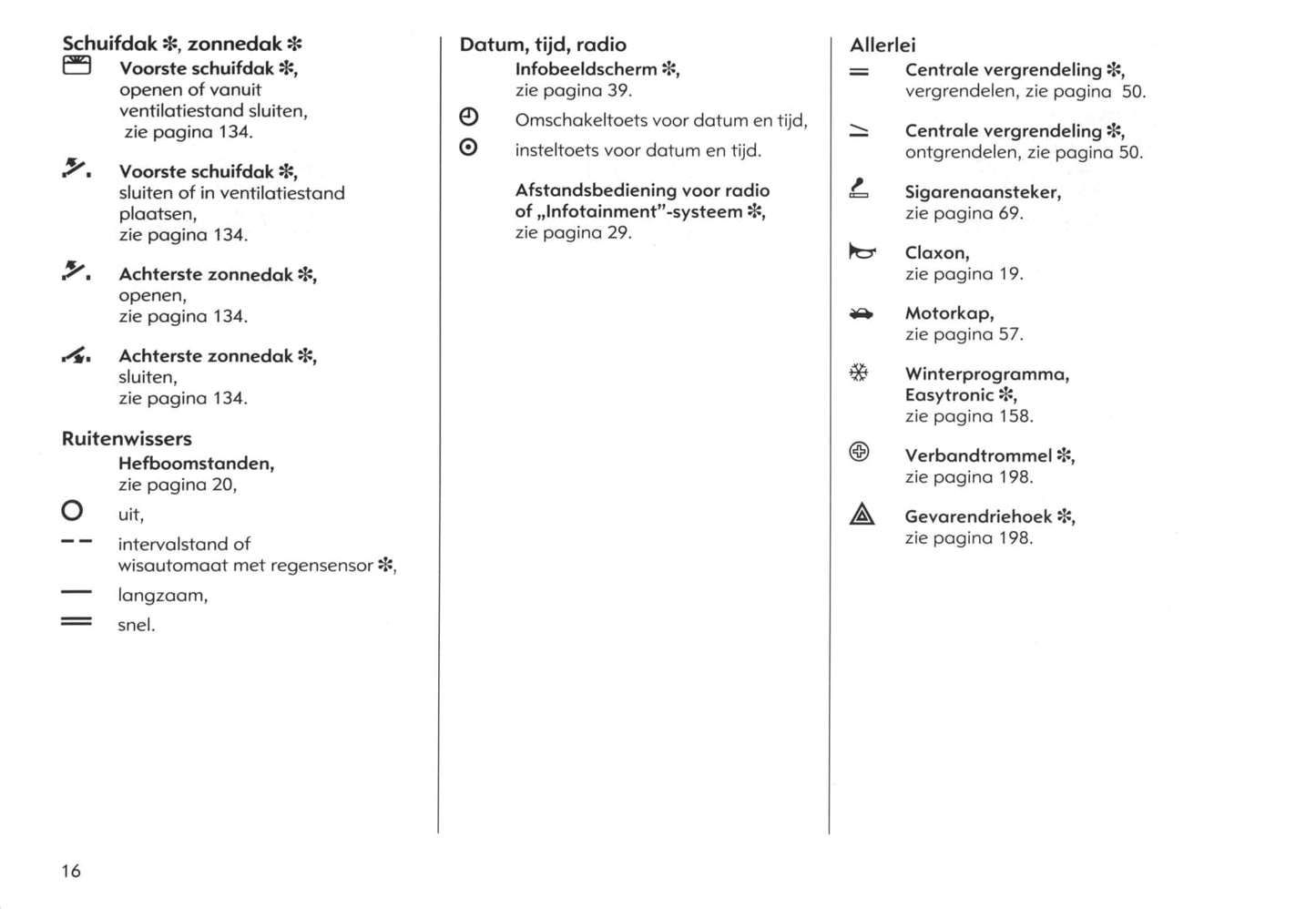 2003-2005 Opel Meriva Bedienungsanleitung | Niederländisch