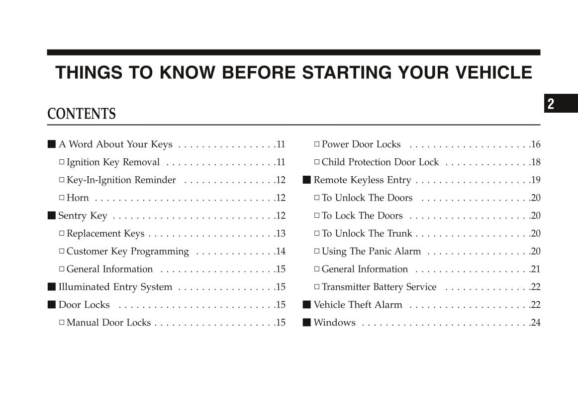 2006 Dodge Charger Owner's Manual | English